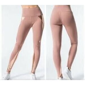 ALO Yoga High Waisted Airbrush Leggings Athletic Pants Rosewater Sz XS